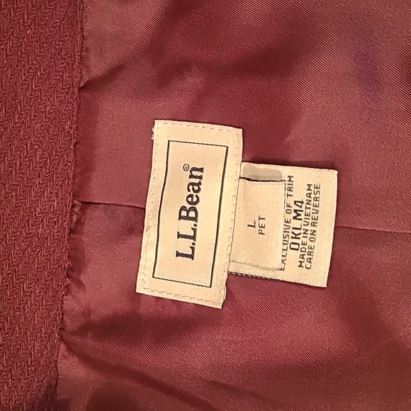 Maroon L.L. Bean Double Breasted Blazer Jacket - Picture 7 of 11